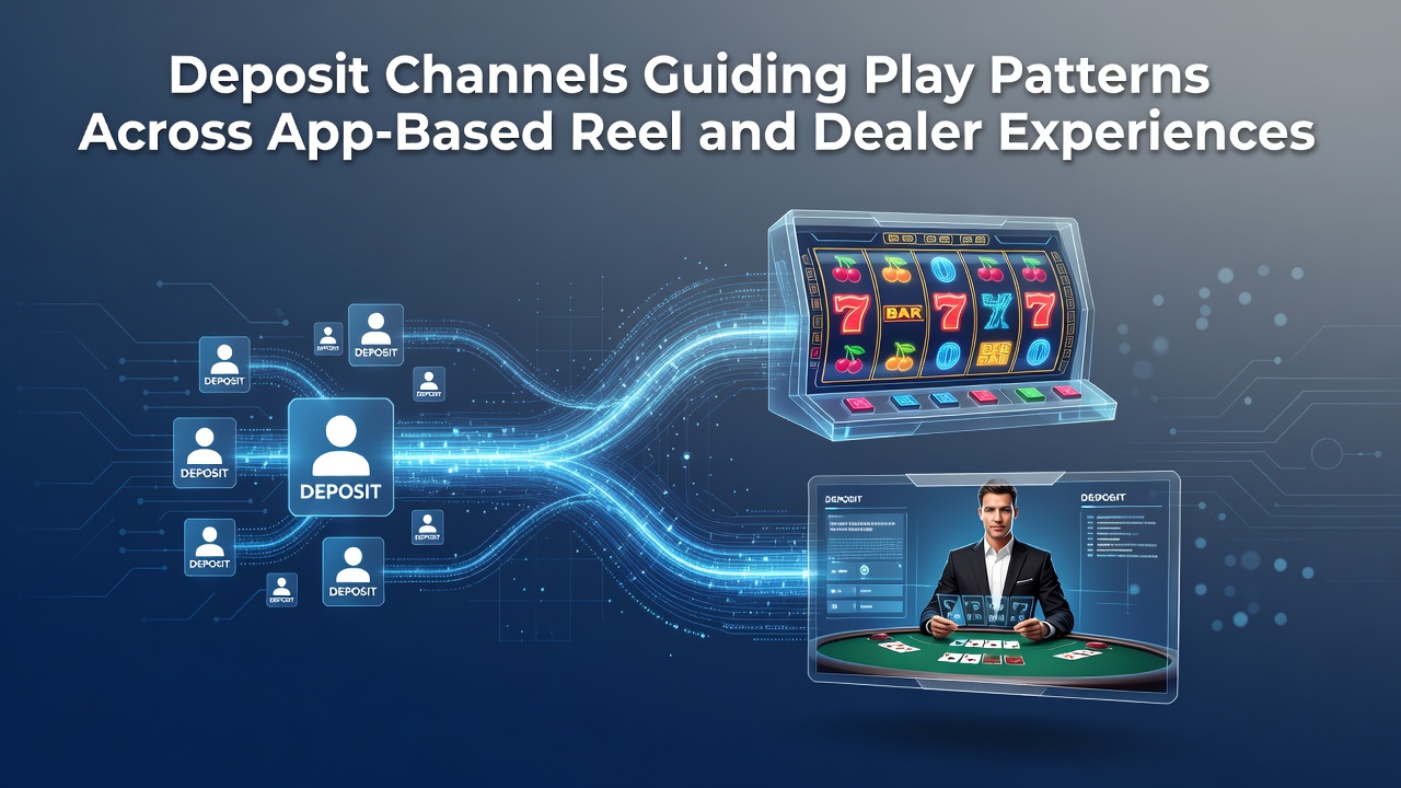 Mobile casino app screen displaying various deposit methods alongside reel slots and live dealer tables