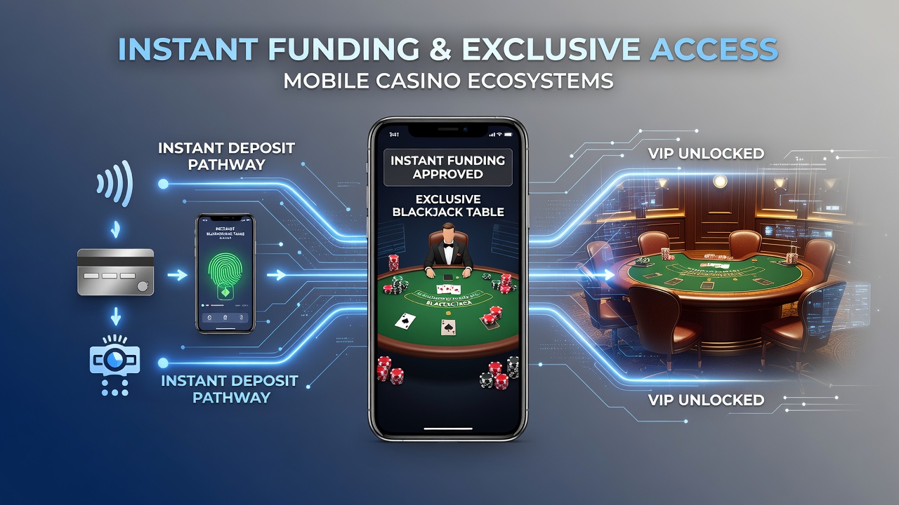 User navigating mobile blackjack lobby with highlighted instant payment confirmation