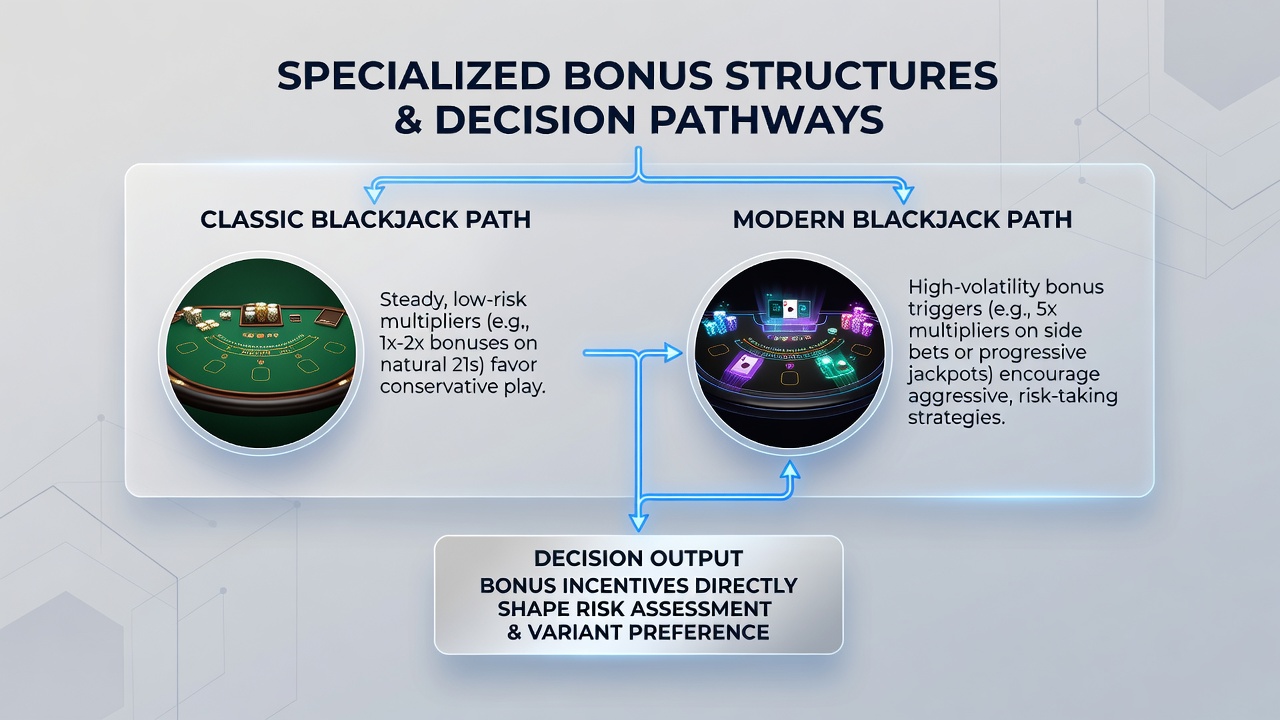 Player comparing bonus terms for classic versus modern blackjack in a rapid payout mobile casino app