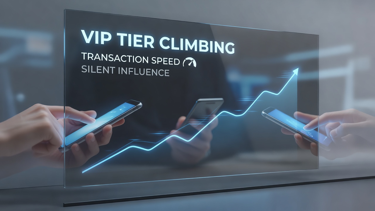 Data visualization of VIP tier progression linked to transaction processing speeds in live mobile gaming